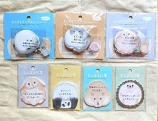 Kamio Japan Animal Sticky Note Flakes (Cats, Rabbits, Seal, Penguin) Used