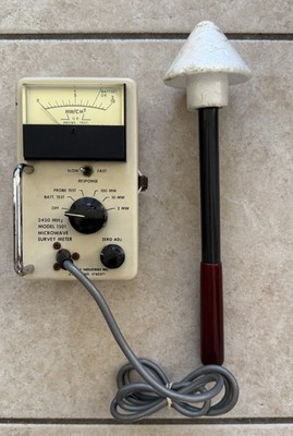 Vintage Microwave Survey Meter Holaday Industries Model 1500, 2450 MHz Tested