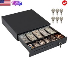 Cash Register Drawer Square 5 Bill 6 Coin Tray Under Counter Epson POS Printer
