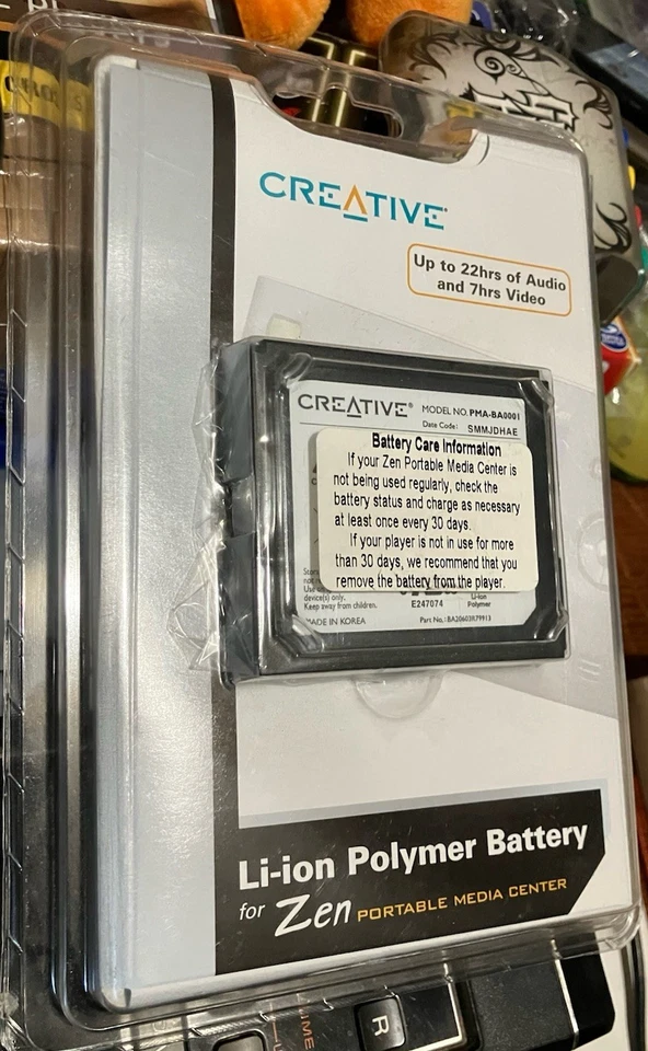 ⚡️Batería NiP para centro multimedia portátil Creative Zen PMA-BA0001 CZPAB01 NoS Foto 2 de 4