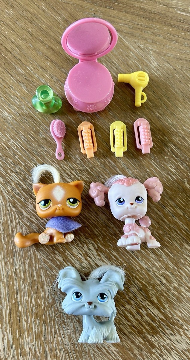 Littlest Pet Shop LPS Little Luxury Salon Poodle #225 Cat #226 Shi