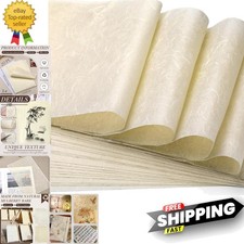 20 Sheets Rice Papers A4 Mulberry Paper Sheets Natural Fiber Rice Papers, 8.3...