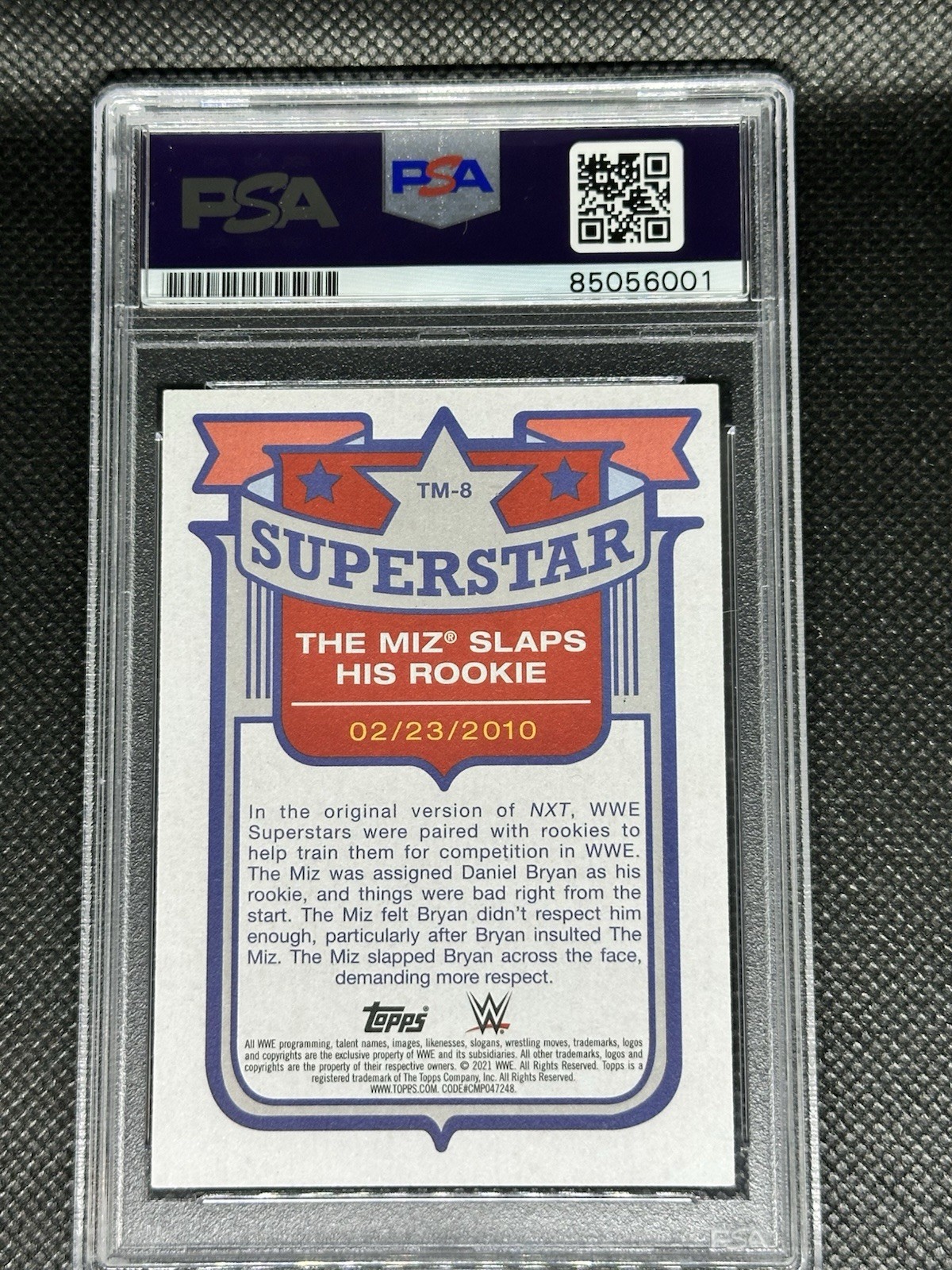 2010 Topps WWE WWF The Miz AUTO PSA Authentic view 2