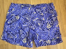 Vintage Patagonia Baggies Shorts Mens Small Purple Paisley 5 Nylon Swim Trunks