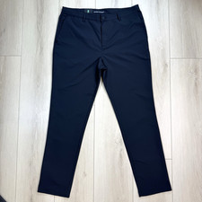 Banana Republic Men s Flat Front Pants Black 38x34 Polyester Stretch Classic Fit