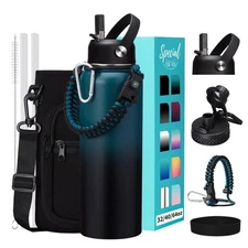 32 40 64OZ Insulated Water Bottle - Keep Cold 48H Hot 24H, Combo Straw & Spou...