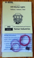 Tomar HO #H-809L LED Marker Lights YYR / Yellow Yellow Red (Made in USA)