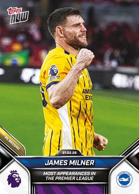Topps Now Premier League 25/26 - Card 141 - James Milner Brighton & Hove Albion