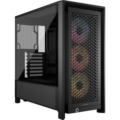 Mid Tower PC Case Alloy Steel Black 3 Fans ARGB Modular Customizable Cooling