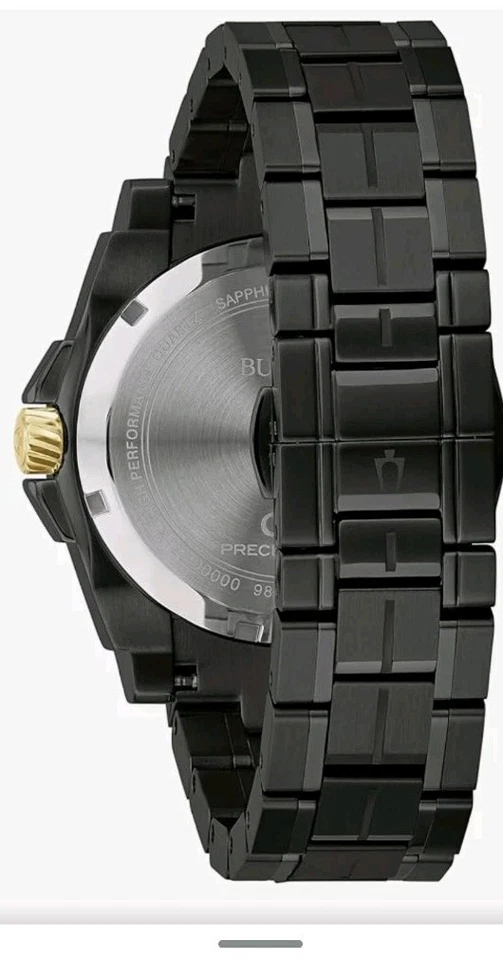 Bulova Men's Icon Calendar Precisionist Luminous Quartz Black Watch 40 MM 98B408 - Image 2 of 3