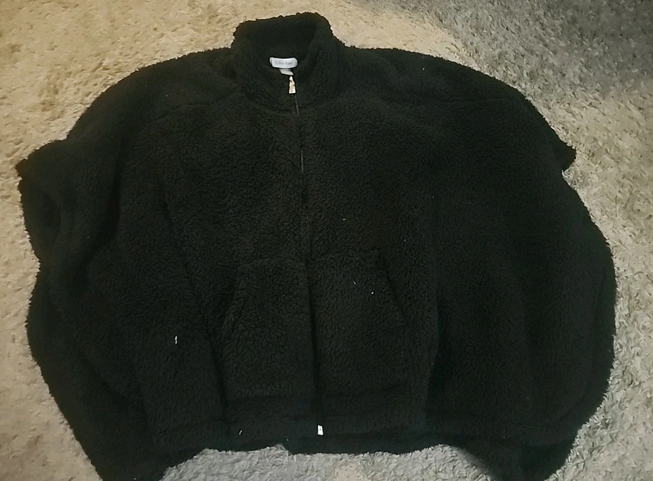 Calvin Klein Black Fleece Cape Poncho Jacket One Size, Zipper Front, Pockets
Opens in a new window o