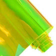 ONEART  16 Gauge Holographic Iridescent Plastic Vinyl, 16"x54" Transparent V...