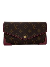LOUIS VUITTON Porte Feuille Sarah Retiro Monogram Canvas PVC BRW Monogram Women