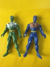 Greenbrier International Pair Of Ninja Figures Blue Green Apx 5"