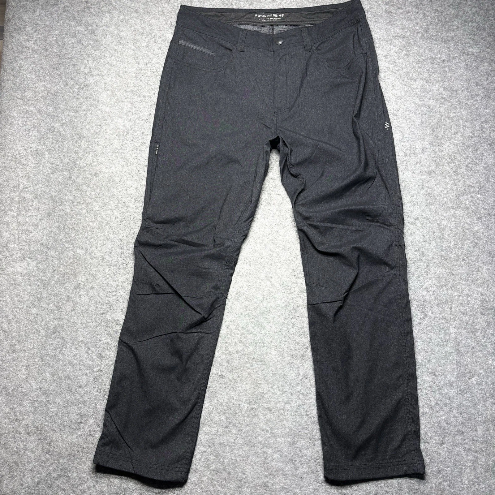 Royal Robbins Pants Men 32x30 Charcoal Stretch Nylon Chino Outdoor Hiking Travel