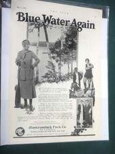 Ancienne page publicitaire mode ABERCROMBIE & FITCH 1924 de SPUR MAG 9,25"x14"