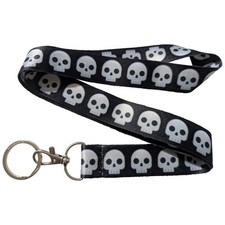Skull Black Keychain Lanyard