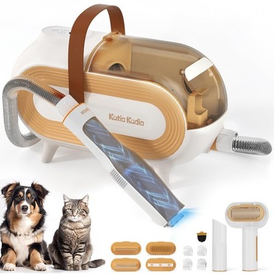 Katio Kadio Pet Grooming Vacuum for Dog - 60dB Low Noise Dog Grooming Vacuum Kit