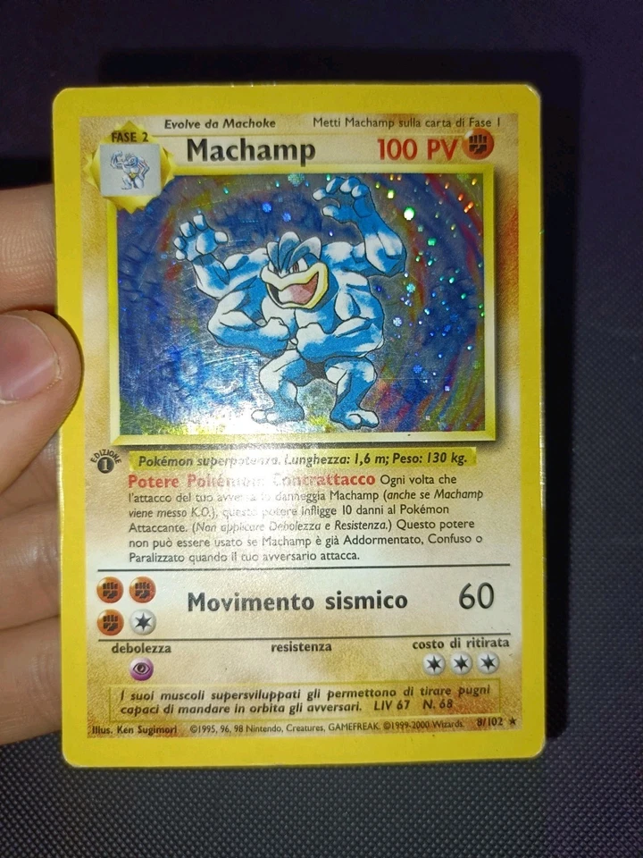 Pokemon Machamp 8/102 Holo | Set Base Italiano Vintage A13 V - Immagine 3 di 4