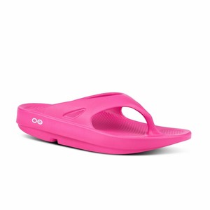 OOFOS Original Impact Absorption Recovery Footwear Thong Flip Flop Fuchsia | eBay