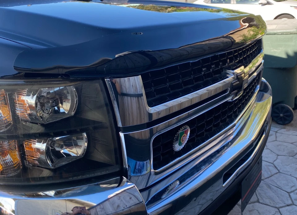 Protector de capó BugFlector II deflector protector contra insectos para 08-10 Silverado 2500 3500 Foto 2 de 2