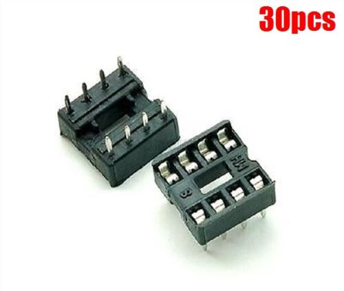30Pcs 8 Pin DIP8 Sockets Adaptor Solder Type ac - Afbeelding 1 van 2