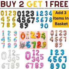 16" inch Number Foil Balloons Large Birthday Wedding Balloon Party Decor Letter.