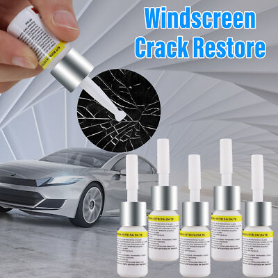 5-Pack Auto Glass Nano Repair Fluid Car Windshield Resin Crack Tool Kit Crack US