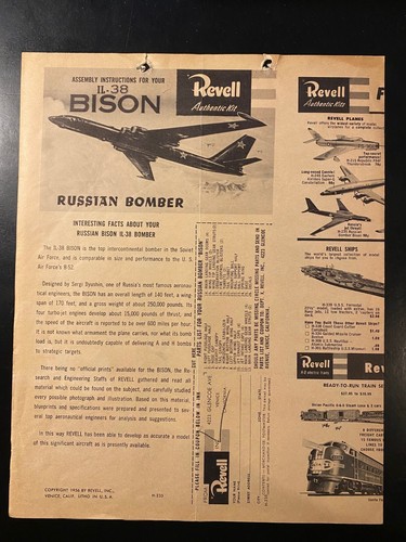 1950s Vintage REVELL Model Kit Instruction Manual Rocket Jet Plane Douglas Space - Picture 18 of 26