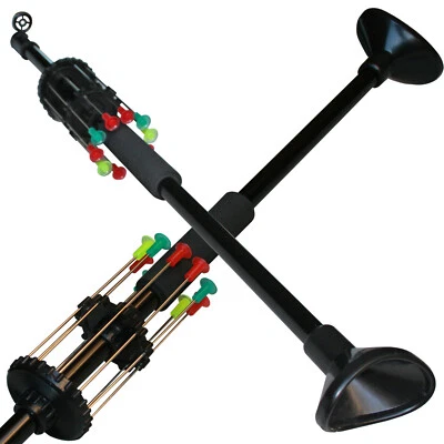 Fox Outdoor Aluminium Blasrohr-Set kurz einteilig 45 cm inkl. Zubehör schwarz