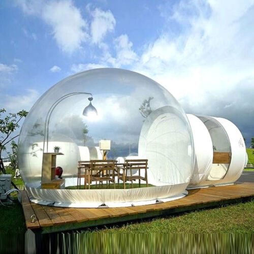 Inflatable Bubble House Outdoor PVC Bubble Tent For Camping W/ Air Blower 3M Dia