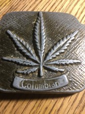 Cannabis Leaf Columbian Belt Buckle