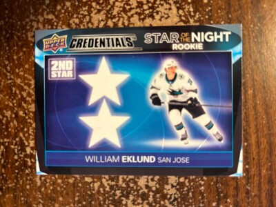 William Eklund RC, Star of the Night-2nd Star #2SR-3 - 2021-22 UD Credentials