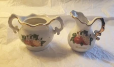 Collect Vintage 1960s Florida Cream & Sugar Trim In Gold Leaf Cottagecore Kitsch