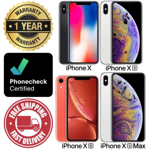 Apple iPhone X XR XS XS Max 64GB 128GB 256GB - Unlocked Verizon AT&T T-Mobile - Picture 1 of 5