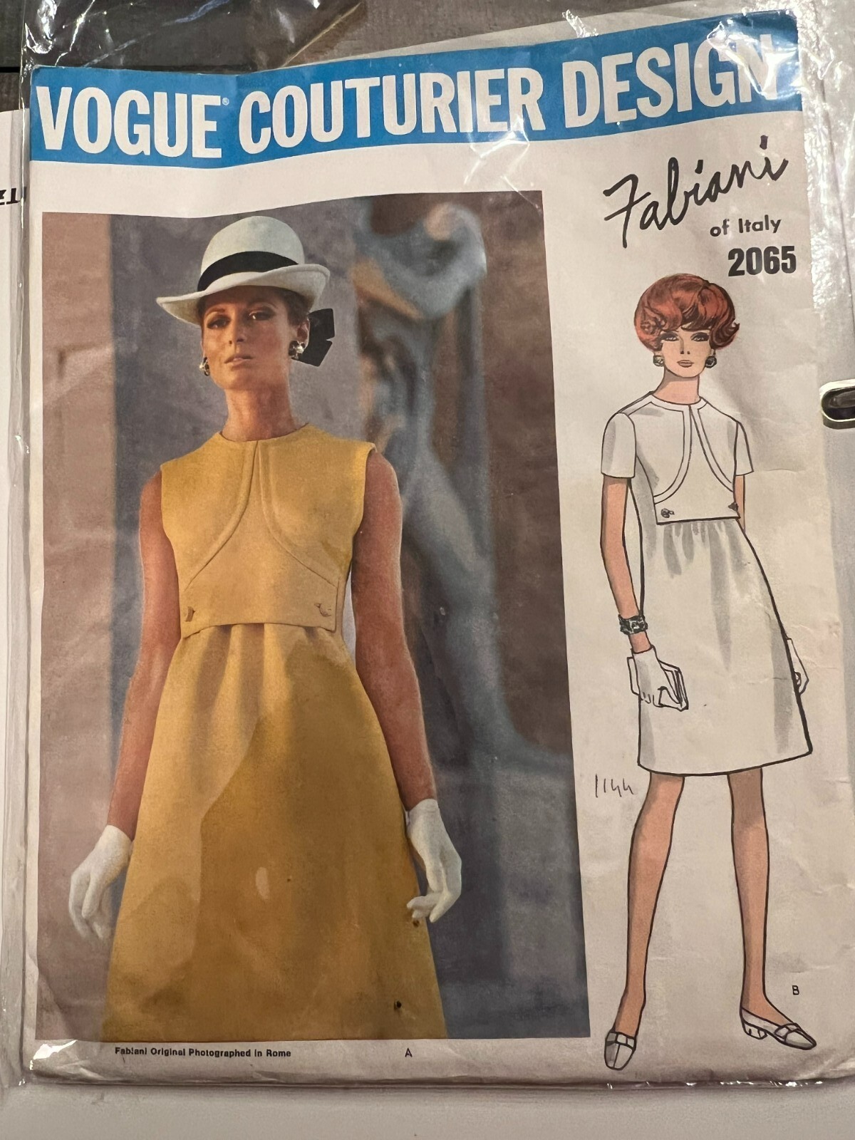 Patron couture Vogue Couturier Fabiani vintage taille 42 buste 96 cm