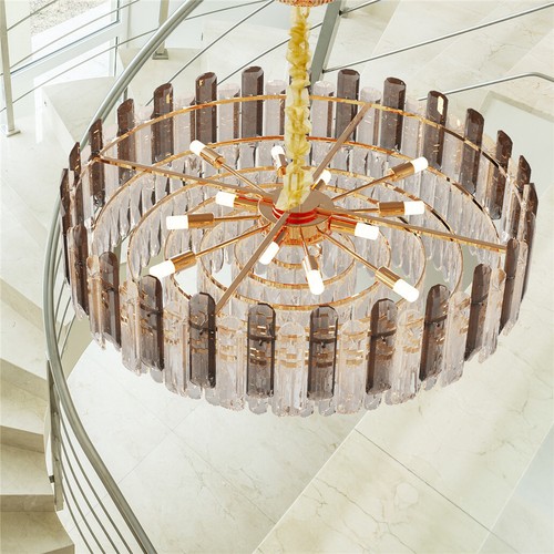 4 Layer 40cm Crystal Chandelier Adjustable Ceiling Light Mount Pendant Lamp - Picture 9 of 13