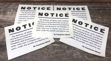 Lot Of 5 Pennsylvania Railroad Signs PRR No Trespassing Sign Unused Cloth 1960