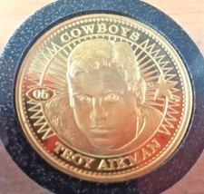 1998 Pinnacle Mint Troy Aikman 24K SOLID GOLD Coin 1/1 Only 1 Made!  💎 💎 💎
