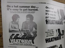 HEATWAVE Movie Mini Ad Sheet Vintage Advertising Poster Clip Art Film Judy Davis