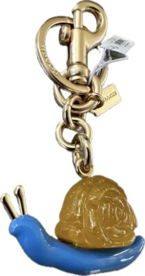 COACH　KEYホルダー,　ユニセックス NWT COACH X OBSERVED BY US SNAIL KEY RING/BAG CHARM CHAIN CU307