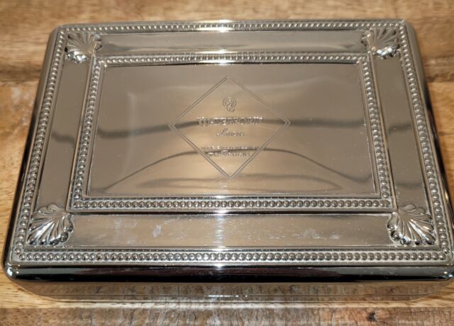 Rare Waterford Linens Jewelry Box Silver Plated made exclusively by W.C Designs