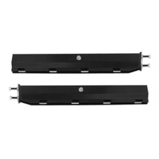 Pair Black Mud Flap Hanger Set 30 Inch Straight Angled 2-1/2 inch Bolt Pattern