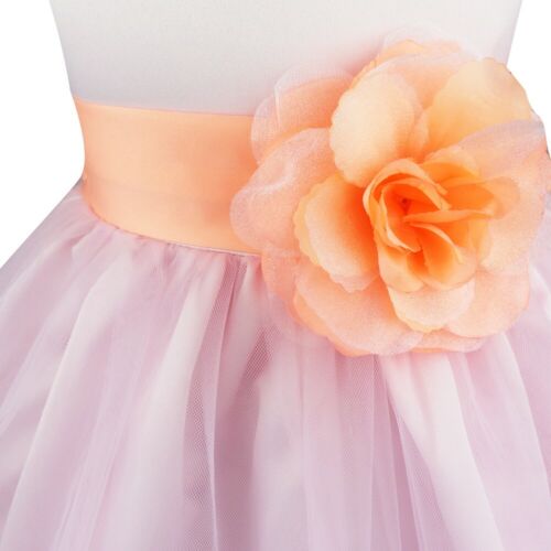 Kids Flower Girls Dress Bowknot Wedding Baptism Christening Tutu Dresses Gown - Picture 45 of 132