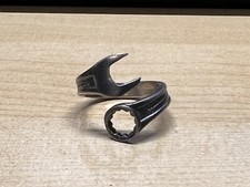 Anello Uomo Argento Sterling 925 Massiccio Chiave Ossidata Misura Aperto Regolabile