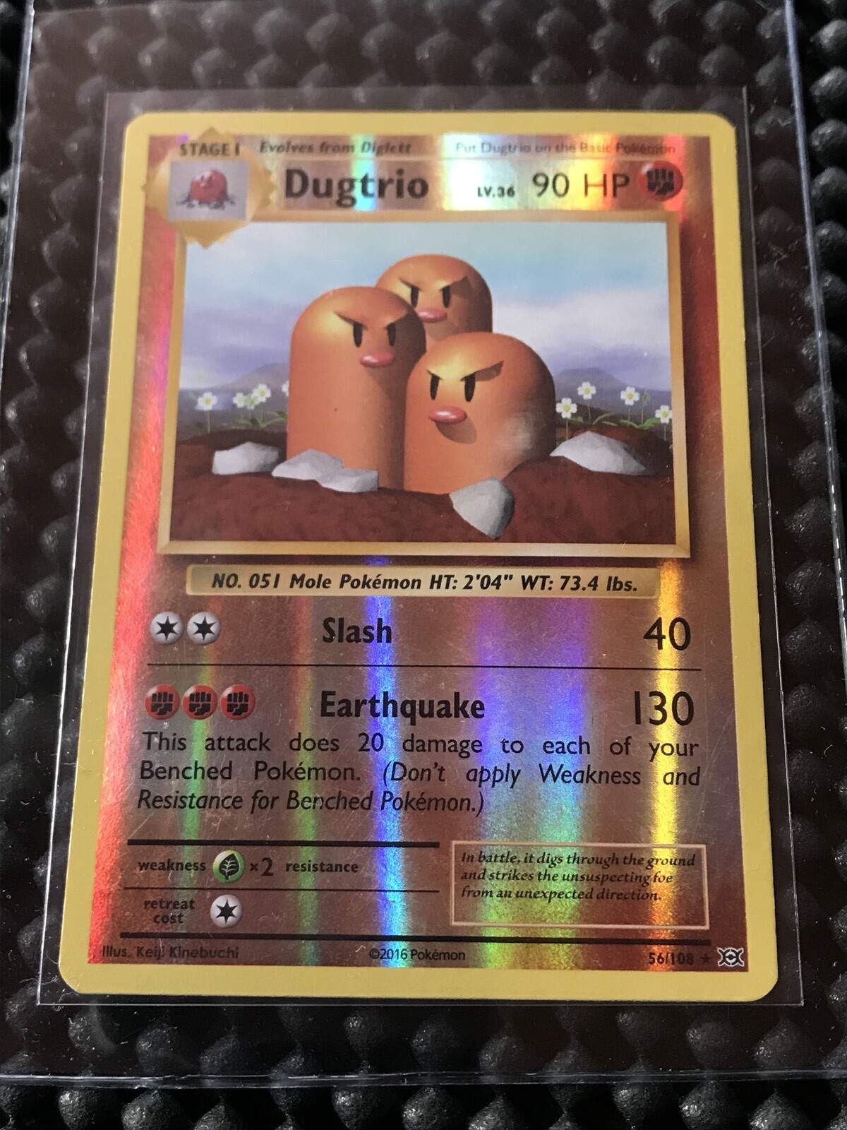 2016 Pokemon Dugtrio Recerse Holo #56