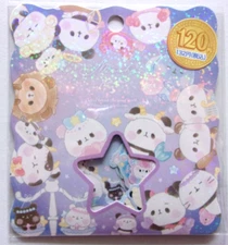 KAMIO JAPAN Mochi Pan Constellation Flake Sticker 21 Pieces Panda