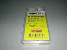 Spotnails 18112SS -18 Gauge 3/4" STAINLESS STEEL Brad Nails (1,000 Finish Nails)