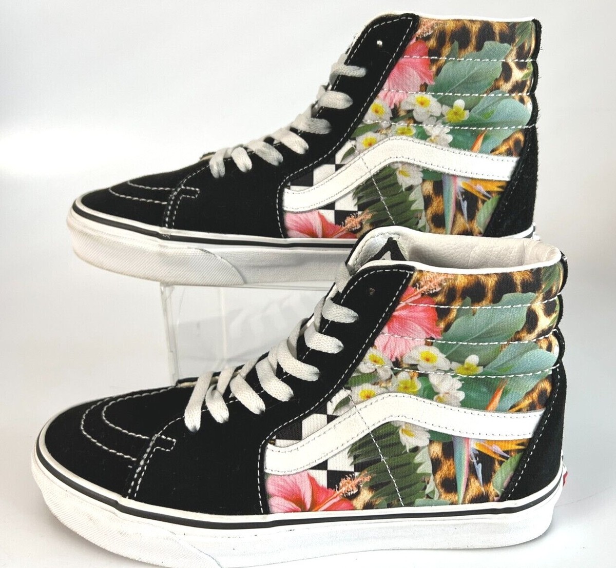 Vans Sk8-Hi Tropical Animal White Black Suede Men's Size Unisex