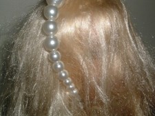 PLUMP WHITE PEARL HAIR HEAD BAND NEW W TAG